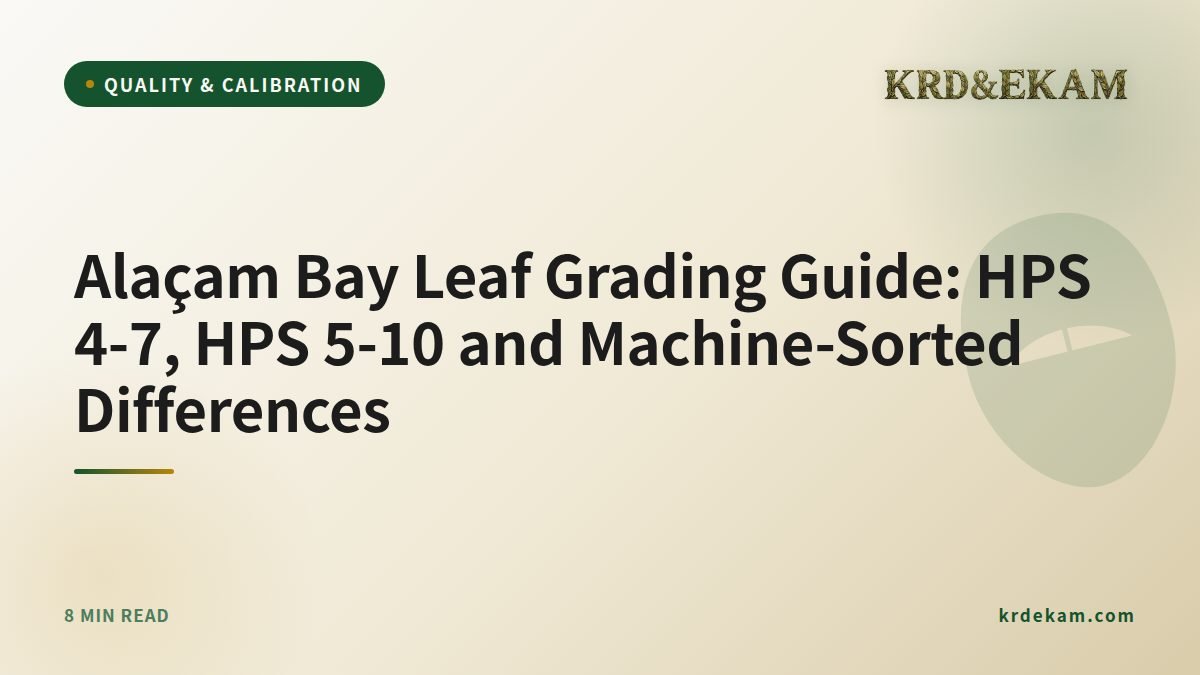 Alaçam Bay Leaf Grading Guide: HPS 4-7, HPS 5-10 and Machine-Sorted Differences