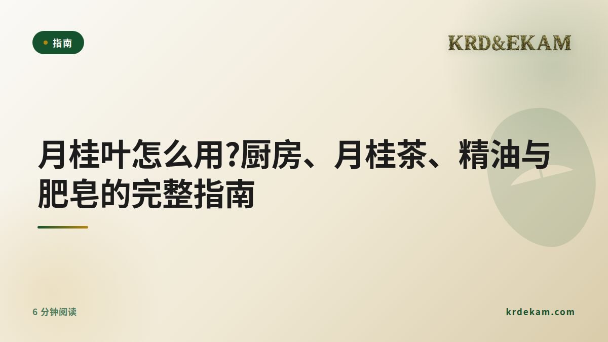 月桂叶怎么用?厨房、月桂茶、精油与肥皂的完整指南
