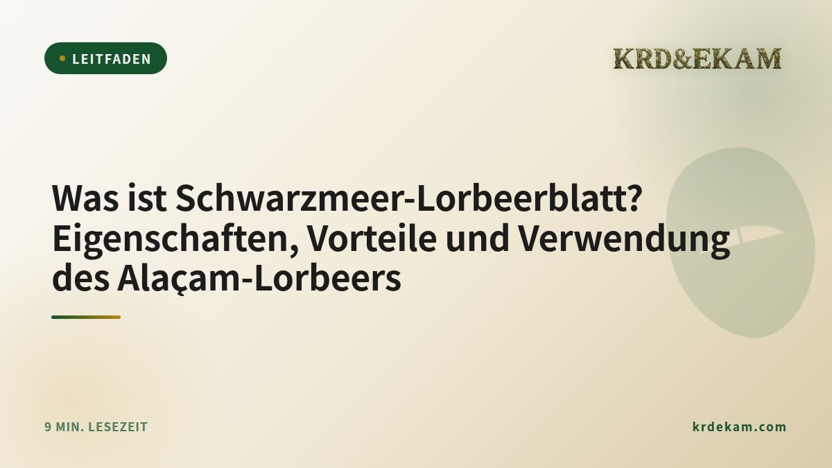 Was ist Schwarzmeer-Lorbeerblatt? Eigenschaften, Vorteile und Verwendung des Alaçam-Lorbeers